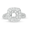 Thumbnail Image 3 of 1-1/2 CT. T.W. Diamond Cushion Frame Semi-Mount in 14K White Gold