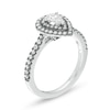 Thumbnail Image 2 of Vera Wang Love Collection 3/4 CT. T.W. Pear-Shaped Diamond Frame Engagement Ring in 14K White Gold and Black Rhodium