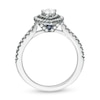 Thumbnail Image 3 of Vera Wang Love Collection 3/4 CT. T.W. Pear-Shaped Diamond Frame Engagement Ring in 14K White Gold and Black Rhodium