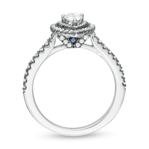 Vera Wang Love Collection 3/4 CT. T.W. Pear-Shaped Diamond Frame ...