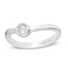 Thumbnail Image 1 of Marilyn Monroe™ Collection 1/8 CT. Diamond Solitaire Ring in Sterling Silver
