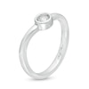 Thumbnail Image 2 of Marilyn Monroe™ Collection 1/8 CT. Diamond Solitaire Ring in Sterling Silver