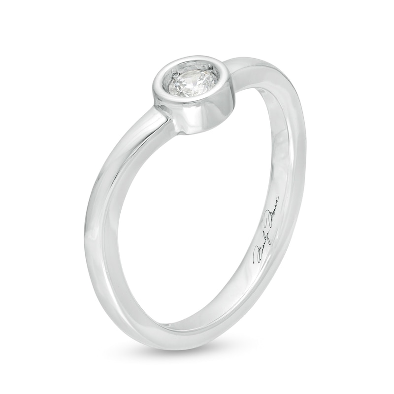 Main Image 2 of Marilyn Monroe™ Collection 1/8 CT. Diamond Solitaire Ring in Sterling Silver