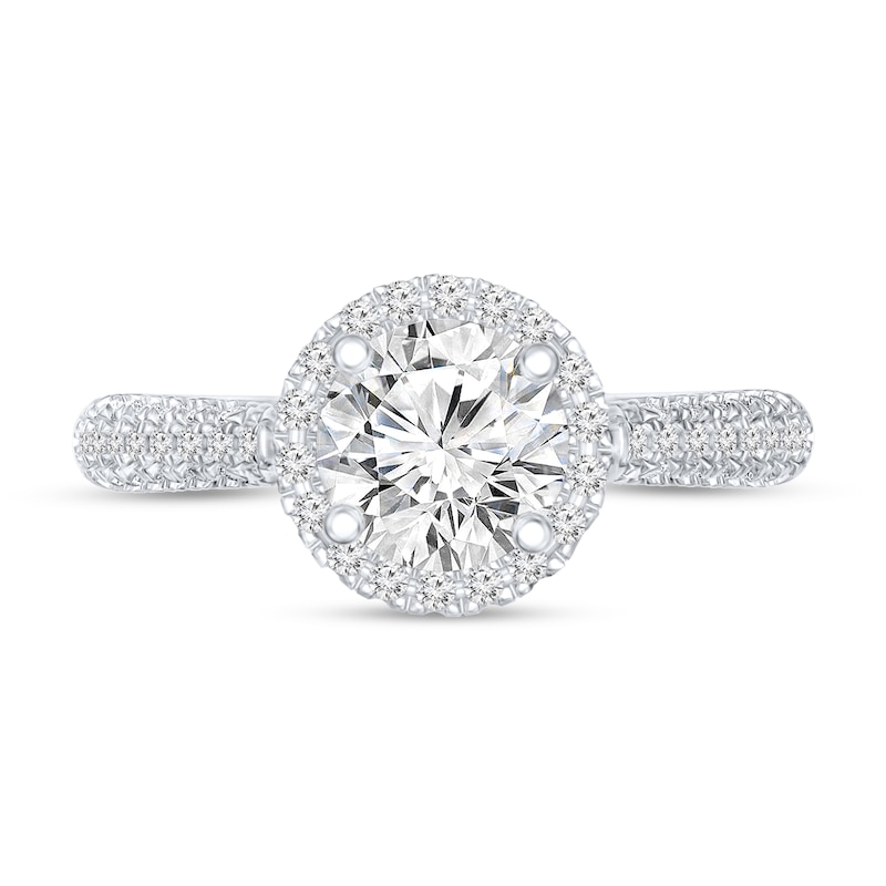 1-1/3 CT. T.W. Diamond Frame Engagement Ring in Platinum (H/VS1)