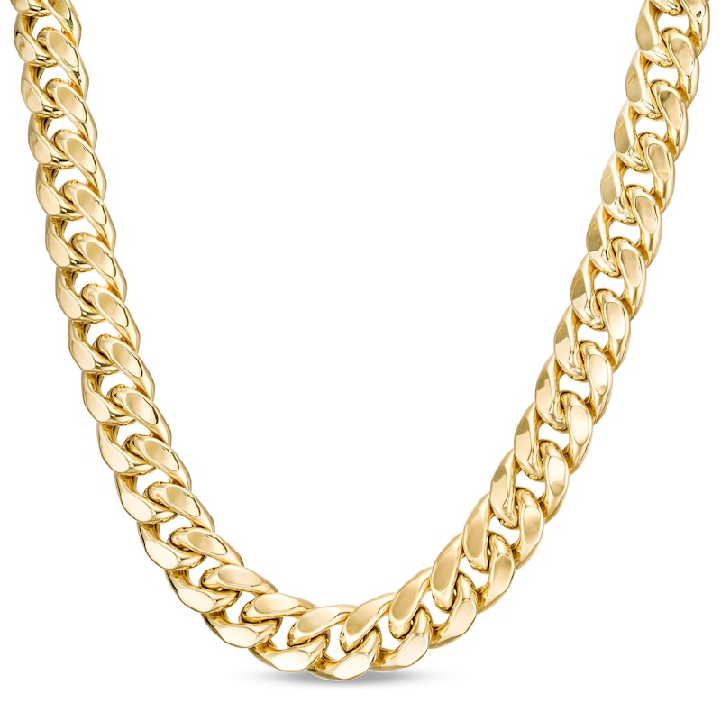 Main Image 1 of 10.75mm Cuban Curb Chain Necklace in 14K Gold - 24"