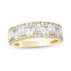 1 CT. T.W. Baguette and Round Diamond Ring in 10K Gold