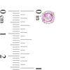 Thumbnail Image 2 of 5.0mm Pink and White Sapphire Frame Stud Earrings in 10K Gold