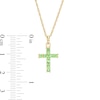 Thumbnail Image 3 of Tsavorite Cross Pendant in Sterling Silver with 18K Gold Plate
