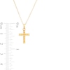 Thumbnail Image 2 of Yellow Sapphire Cross Pendant in Sterling Silver with 18K Gold Plate