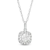 Thumbnail Image 1 of 1/2 CT. T.W. Diamond Cushion Frame Pendant in 10K White Gold