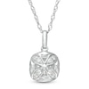Thumbnail Image 2 of 1/2 CT. T.W. Diamond Cushion Frame Pendant in 10K White Gold