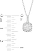Thumbnail Image 3 of 1/2 CT. T.W. Diamond Cushion Frame Pendant in 10K White Gold
