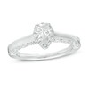 Thumbnail Image 1 of 1 CT. T.W. Pear-Shaped Diamond Frame Engagement Ring in 14K White Gold