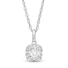 Thumbnail Image 1 of 1/4 CT. T.W. Diamond Cushion Frame Pendant in 10K White Gold