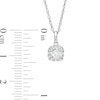 Thumbnail Image 4 of 1/4 CT. T.W. Diamond Cushion Frame Pendant in 10K White Gold