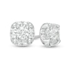 Thumbnail Image 1 of 1/4 CT. T.W. Diamond Cushion Illusion Frame Stud Earrings in 10K White Gold