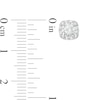 Thumbnail Image 2 of 1 CT. T.W. Diamond Cushion Frame Stud Earrings in 10K White Gold