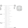Thumbnail Image 2 of 1/2 CT. T.W. Diamond Cushion Illusion Frame Stud Earrings in 10K White Gold