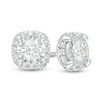 Thumbnail Image 1 of 3/4 CT. T.W. Diamond Cushion Frame Stud Earrings in 10K White Gold