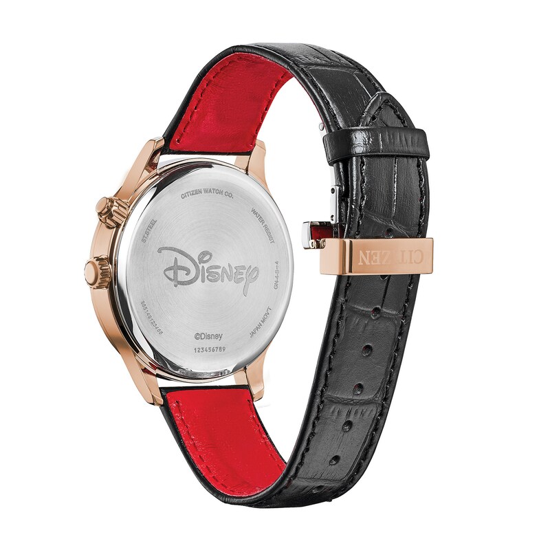 Main Image 3 of Citizen Eco-Drive® Mickey Mouse Moon Phase Rose-Tone Strap Watch with White Dial (Model: AP1053-15W)
