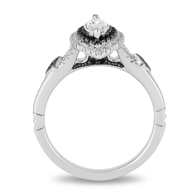 Main Image 3 of Enchanted Disney Villains Maleficent 3/4 CT. T.W. Enhanced Black and White Diamond Engagement Ring in 14K White Gold