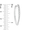 Thumbnail Image 2 of 1/2 CT. T.W. Diamond Oval Hoop Earrings in 10K White Gold