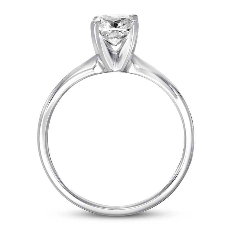 Main Image 2 of 1 CT. Certified Cushion-Cut Diamond Solitaire Ring in 14K White Gold (I/I1)