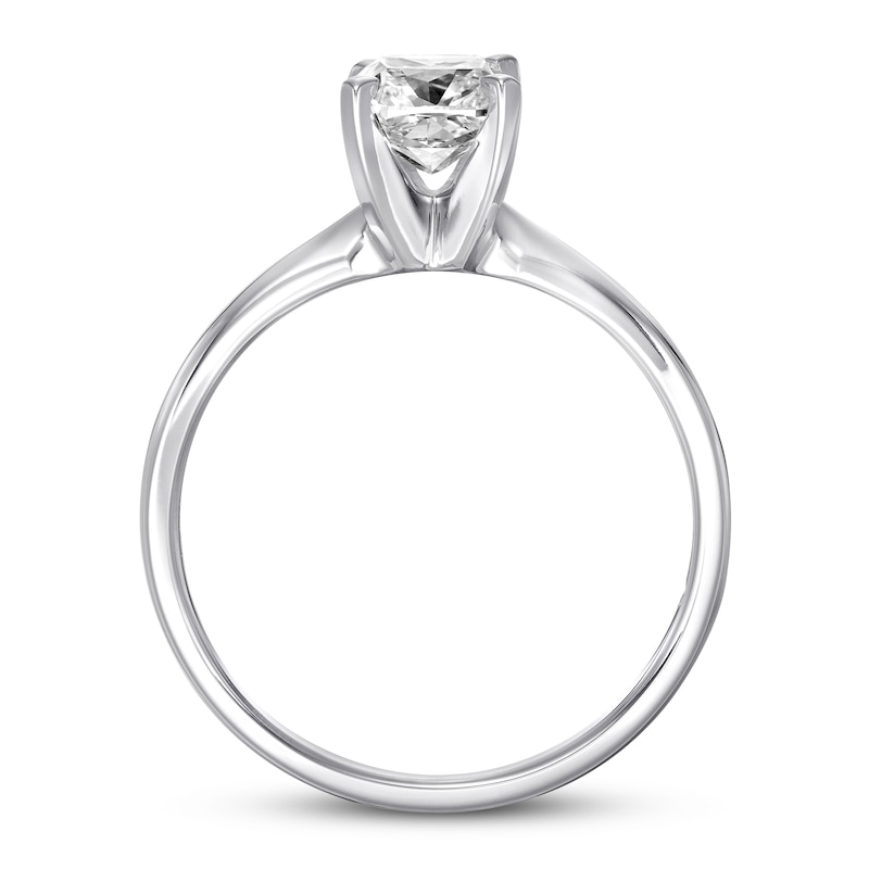 1 CT. Certified Cushion-Cut Diamond Solitaire Ring in 14K White Gold (I/I1)