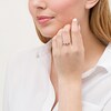 Thumbnail Image 2 of Sideways Oval Rhodolite Garnet and 1/15 CT. T.W. Diamond Ring in 10K Gold