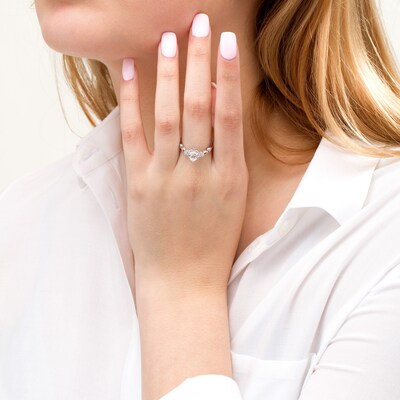 Queen crown rose gold filled women wedding ring pear cut white sapphire size6-10 Queen crown rose gold filled women wedding ring pear cut white sapphire size6-10