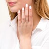 Thumbnail Image 2 of 5.0mm Heart-Shaped Morganite and 1/15 CT. T.W. Diamond Frame Open Crossover Ring in 10K Rose Gold
