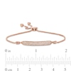 Thumbnail Image 3 of 1/4 CT. T.W. Diamond Multi-Row Bar Bolo Bracelet in 10K Rose Gold - 9.5"