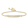 Thumbnail Image 1 of 1/4 CT. T.W. Diamond Multi-Row Bar Bolo Bracelet in 10K Gold - 9.5"
