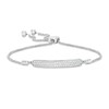 Thumbnail Image 1 of 1/4 CT. T.W. Diamond Multi-Row Bar Bolo Bracelet in 10K White Gold - 9.5"