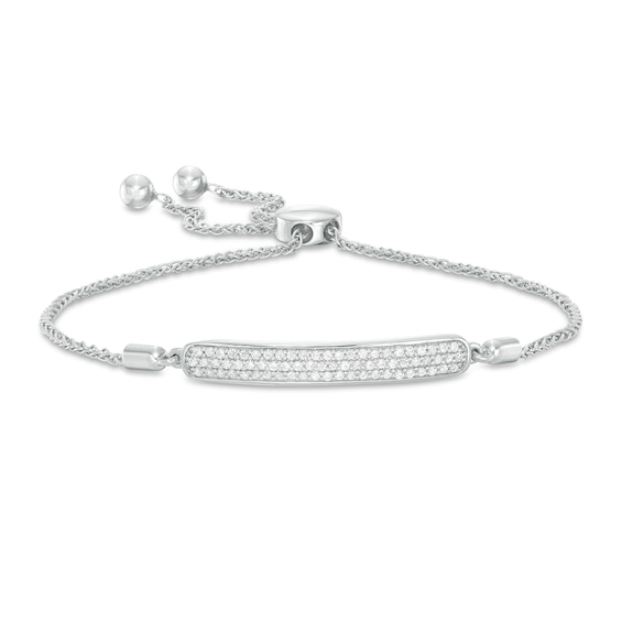 1/4 CT. T.w. Diamond Multi-Row Bar Bolo Bracelet in 10K Gold