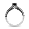 Thumbnail Image 3 of Enchanted Disney Villains Maleficent 1 CT. T.W. Black and White Diamond Engagement Ring in 14K Two-Tone Gold