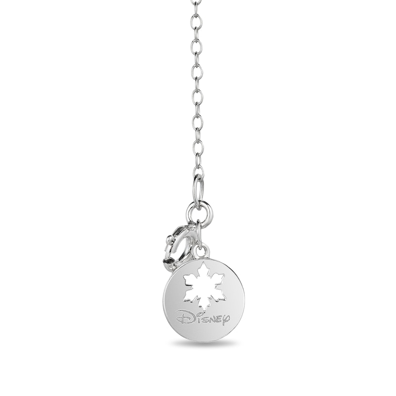 Main Image 2 of Enchanted Disney Elsa 1/10 CT. T.W. Diamond Snowflake Necklace in Sterling Silver