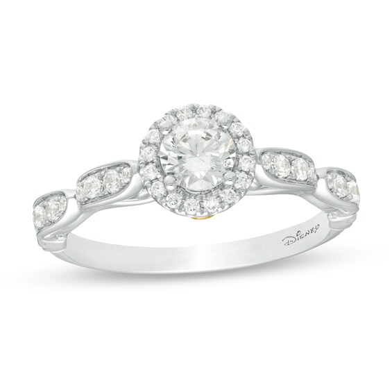Enchanted Disney Tiana 3/4 CT. T.w. Diamond Frame Engagement Ring in 14K Two-Tone Gold