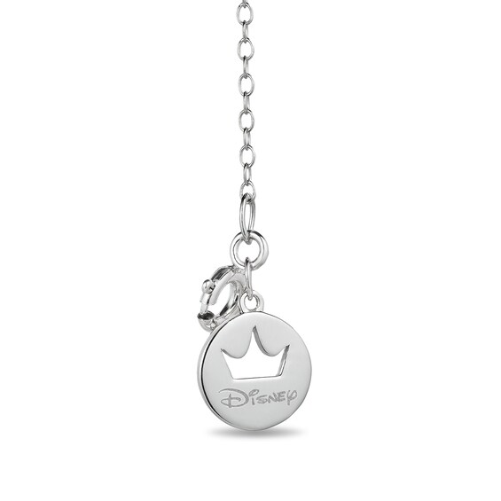 Enchanted Disney Aurora 1/10 CT. T.w. Diamond Owl Pendant in Sterling Silver - 19"
