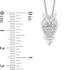 Thumbnail Image 3 of Enchanted Disney Aurora 1/10 CT. T.W. Diamond Owl Pendant in Sterling Silver - 19"