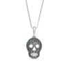 Thumbnail Image 1 of 1/4 CT. T.W. Black Diamond Skull Pendant in Sterling Silver