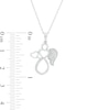 Thumbnail Image 2 of 1/10 CT. T.W. Diamond Outline Angel with Heart Vintage-Style Pendant in 10K White Gold