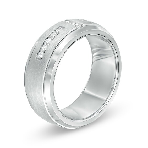 Triton 1/3 CT. T.w. Diamond Art Deco Comfort Fit Wedding Band in Tungsten