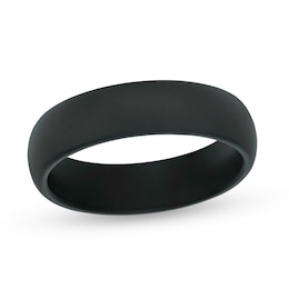 Triton 6.0mm Rounded Comfort Fit Wedding Band in Black Tungsten
