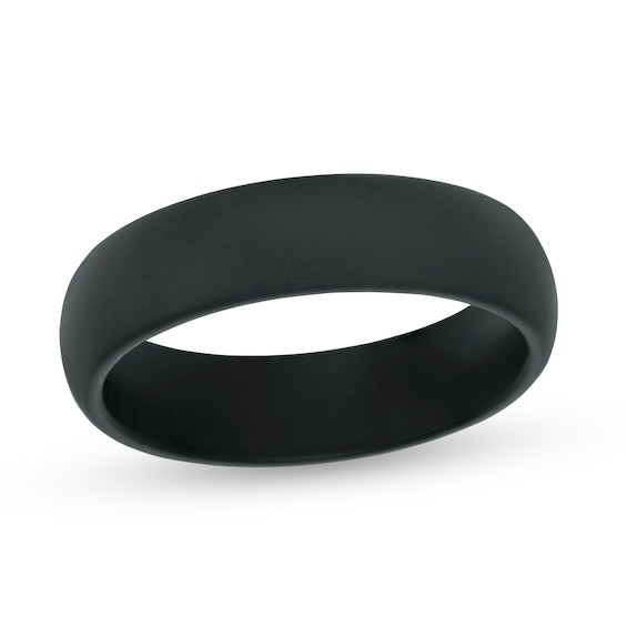 Triton Men's 6.0mm Rounded Comfort Fit Wedding Band in Black Tungsten Triton Men's 6.0mm Rounded Comfort Fit Wedding Band in Black Tungsten