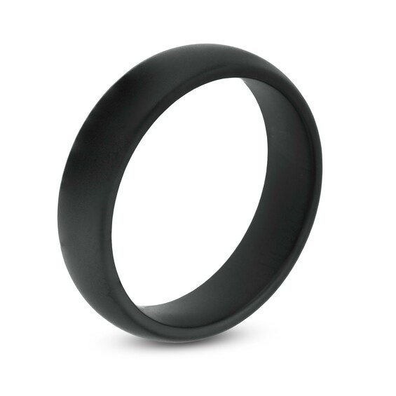 Triton Men's 6.0mm Rounded Comfort Fit Wedding Band in Black Tungsten Triton Men's 6.0mm Rounded Comfort Fit Wedding Band in Black Tungsten