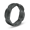 Thumbnail Image 2 of Triton Men's 8.0mm Woven Geometric Comfort Fit Wedding Band in Black Tungsten