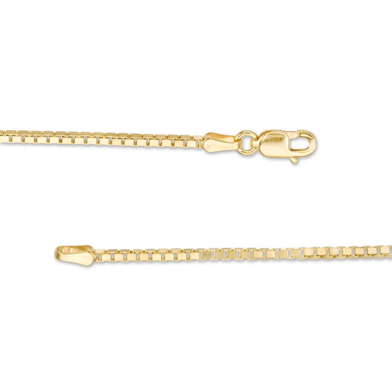 1.4mm Box Chain Necklace in Hollow 10K Gold - 20"