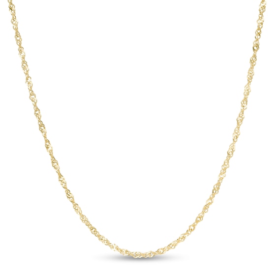 1.5mm Singapore Chain Necklace in 10K Gold - 16"
