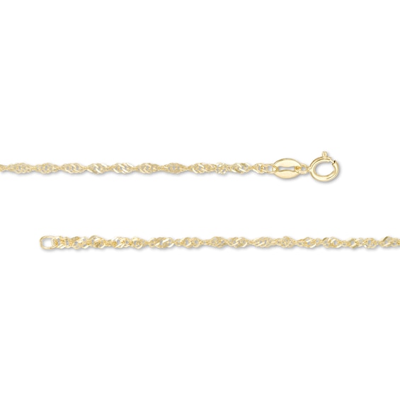 1.5mm Singapore Chain Necklace in 10K Gold - 16"